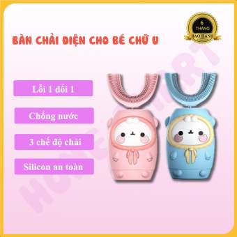Bàn chải điện cho bé TOHER, máy đánh răng cho bé 3-12 tuổi, đầu chải chữ U, bàn chải đánh răng điện trẻ, bàn chải bé, bàn chải điện chữ u cho bé