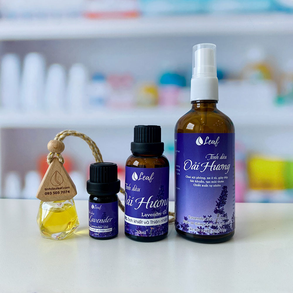 Tinh dầu Oải Hương nguyên chất, xịt phòng Leaf