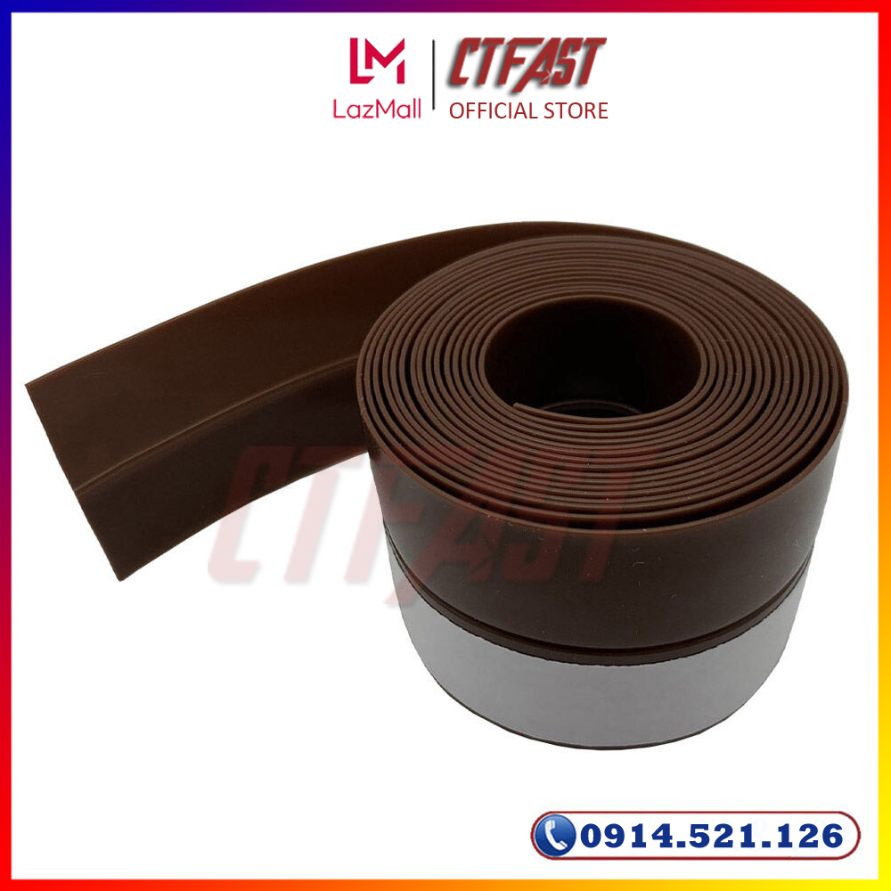 Cuộn 5m Miếng Dán Chân Cửa, Khe Cửa Cao Su CTFAST - Chống Côn Trùng, Chống Thoát Nhiệt Điều Hòa, Chống Gió Bụi Đủ Màu - CTFAST STORE