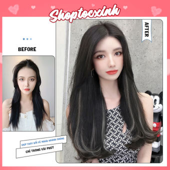 Tóc giả kẹp DẢI U- Kẹp nửa đầu xoăn layer nhẹ gảy light