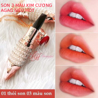 Son 3 màu Kim cương AGAG - Son 3 màu nữ hoàng