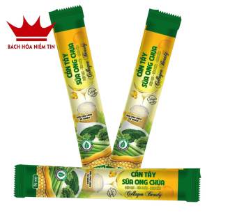 Combo 3 gói Bột CẦN TÂY SỮA ONG CHÚA diệp lục collagen nhập khẩu- giảm cân hiệu quả, detox cơ thể- gói 5g