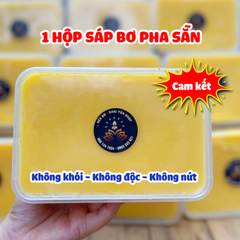 1 Hộp Sáp Bơ Thực Vật Pha Sẵn Làm Nến Bơ Cúng Phật, Nguyên Liệu Làm Nến Bơ, Đèn Bơ Cúng Dường