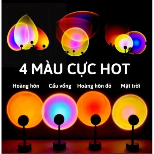 ❇☂  Đèn led sống ảo💞 CÓ MIKA CHUYỂN ĐỔI 4 MÀU💞 hoàng hôn cầu vòng mặt trời chup ảnh quay video tiktok siêu hót
