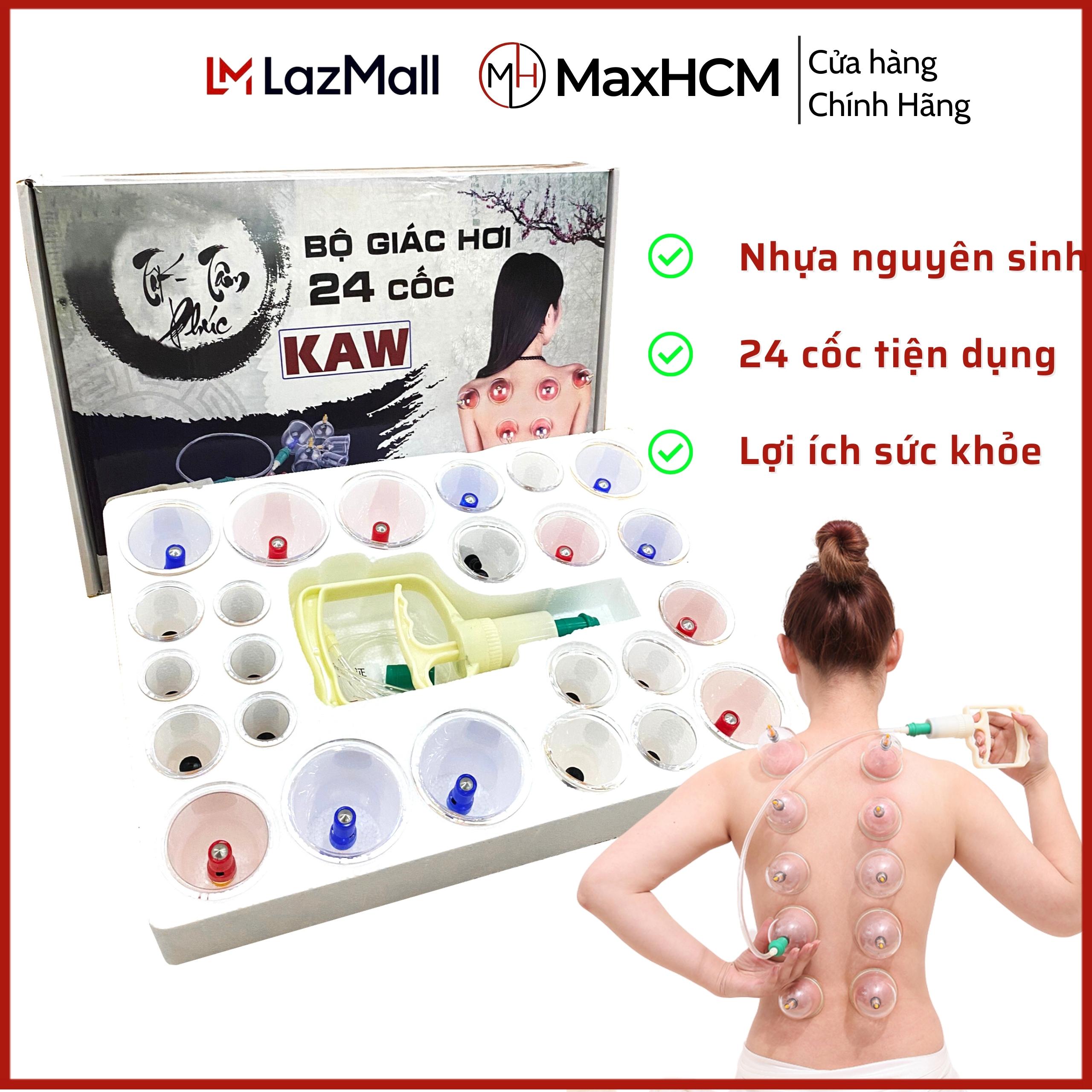 Bộ Giác Hơi Không Dùng Lửa Thương Hiệu KAW Loai Xịn 24 Cốc  - Giác Hơi Chân Không - Giác Hơi Hút Chân Không An Toàn Tuyệt Đối,  Hiệu Quả Nhanh Cho Các Cơn Đau Nhức Mỏi. Bảo Hành Uy Tín