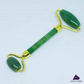 cây lăn massage mặt bằng đá thạch anh xanh