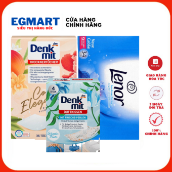 GIẤY THƠM QUẦN ÁO DENKMIT DÙNG CHO MÁY SẤY, GIẤY THƠM QUẦN ÁO LENOR- Nội địa Đức