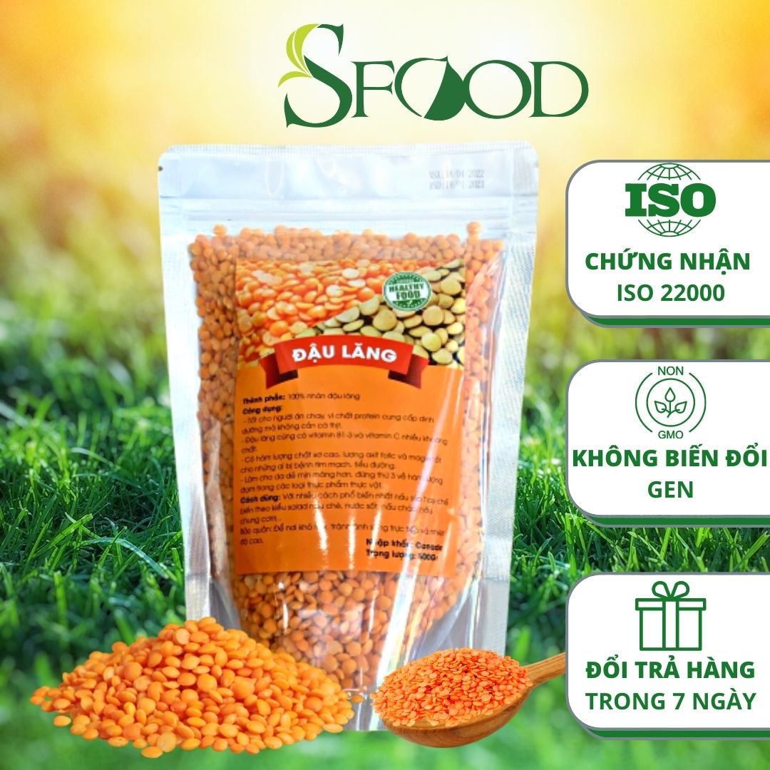 Đậu lăng Sfood 500gram, đậu lăng đỏ