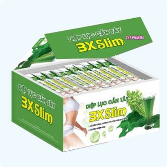 Diệp Lục Cần Tây 3X Slim- Hỗ Trợ Giảm Béo,Làm Đẹp Da,Hỗ Trợ Thải Độc Gan, Phòng Chống Ung Thư, Giảm Mỡ Máu - Diệp Lục