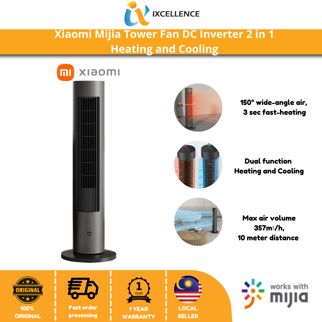 [IX] XIAOMI MIJIA TOWER FAN DC INVERTER 2 IN 1 HEATING AND COOLING 2200W HIGH POWER