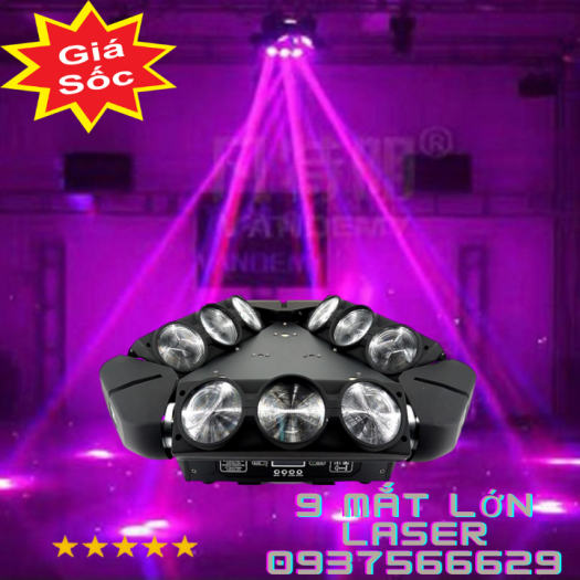 Moving 9 Mắt Lớn Laser (3in1) - Đèn Sân Khấu Tphcm