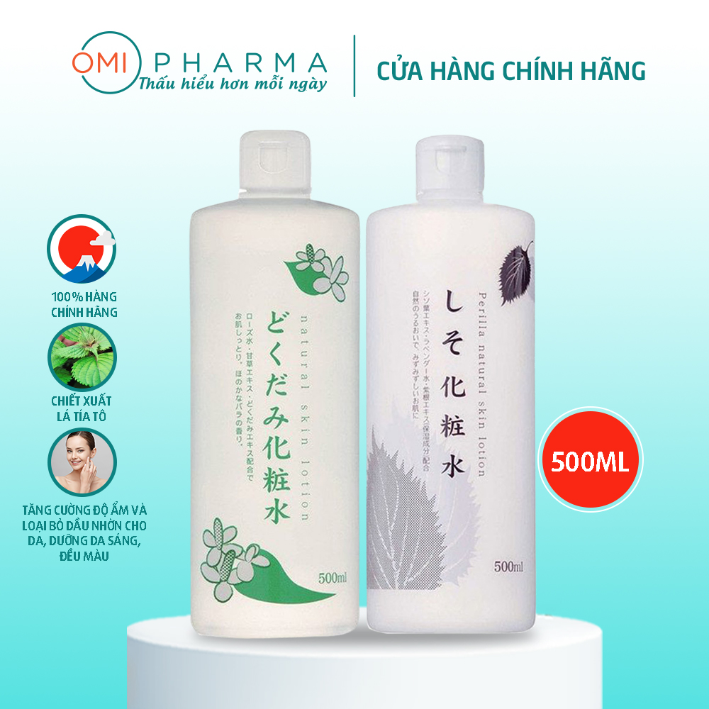 Nước Hoa Hồng Diếp Cá, Tía Tô Dokudami Nội Địa Nhật Bản Natural Skin Lotion S Select Nhật Bản 500ml