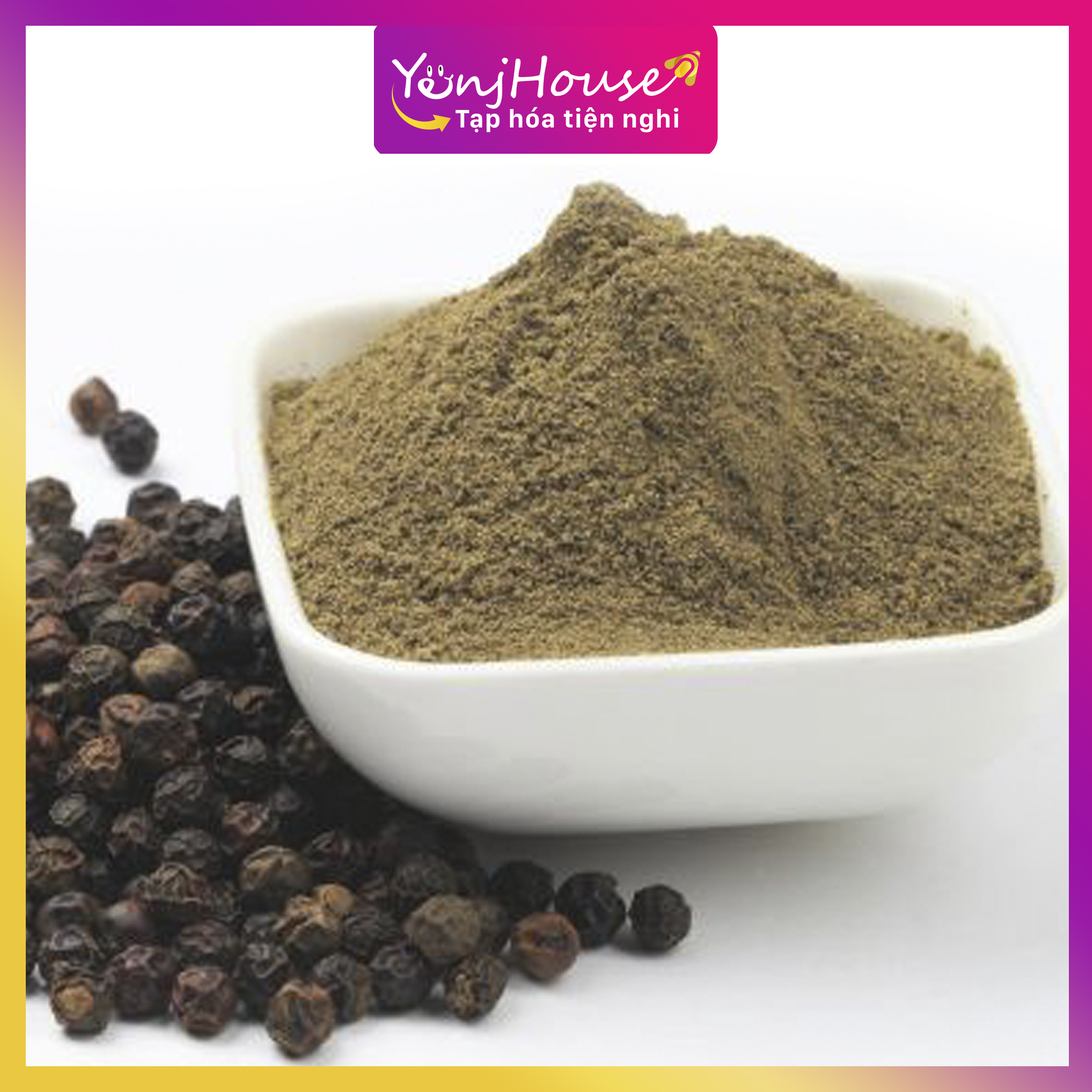 0.5kg tiêu đen hữu cơ xay sẵn organic - yenjhouse