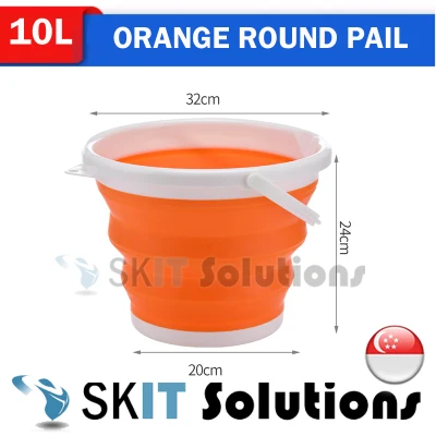5L 10L 13L 15L Round Waterproof Foldable Pail with Cover or Without Cover, Collapsible Retractable Outdoor Water Pail Bucket Barrel TUB for Car Washing Fishing Toilet Cleaning, Portable Large Plastic Foot Leg Spa Bath Soak, Wash Bin Washtub Picnic Basket (16)