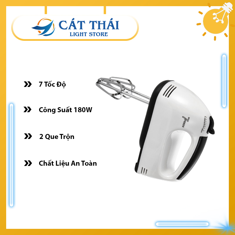 Máy đánh trứng cầm tay  công suất 180W 7 tốc độ điều chỉnh dễ dàng tản nhiệt nhanh tuổi thọ sử dụng lâu dài - HE-133
