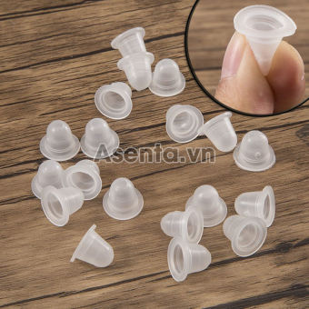Chum silicon đựng mực xăm loại lớn - Bịch 100 cái