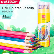 Deli Hexagonal Colored Pencils Set (12/24/36 Colors)