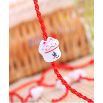 1 vòng tay chỉ đỏ mèo may mắn, vòng đeo tay nữ cute, chỉ đỏ đeo tay thu hút vận may, vòng tay phong thủy mèo may mắn, vòng may măn tài lộc, vong tay meo may man, vong chi do may man, vòng tay nam, Phát Huy Hoàng