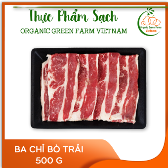 Ba chỉ bò cắt lát mỏng trải (500g) (Tỷ lệ thịt/mỡ là 6/4) - Thích hợp với các món nướng, nhúng lẩu, xào,... - [Giao nhanh TPHCM]