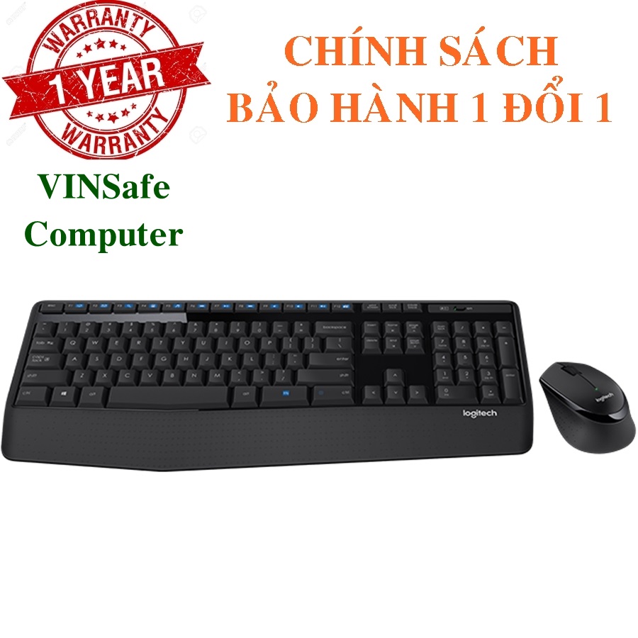 Bộ bàn phím và chuột không dây logitech mk345 - tem digiworld / vĩnh xuân phân phối
