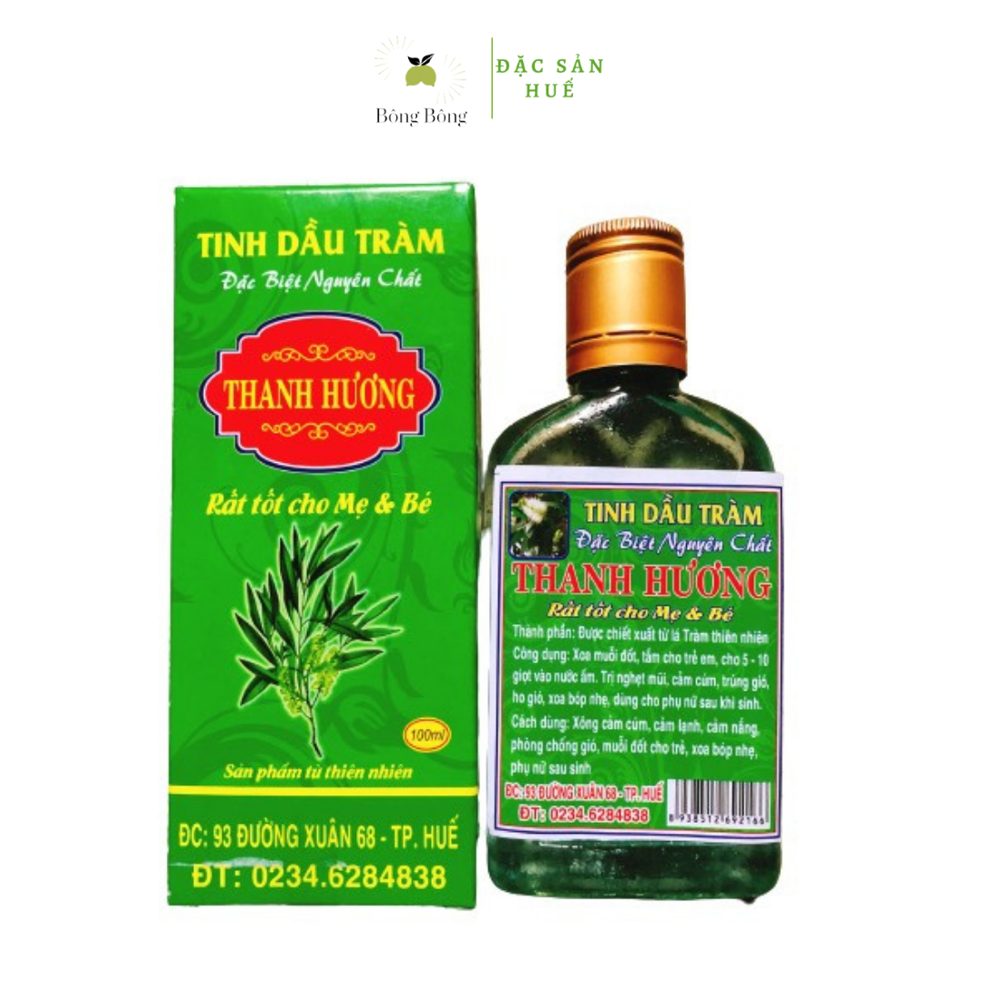 Tinh dầu tràm thanh hương 100ml nguyên chất đặc sản huế bông bông