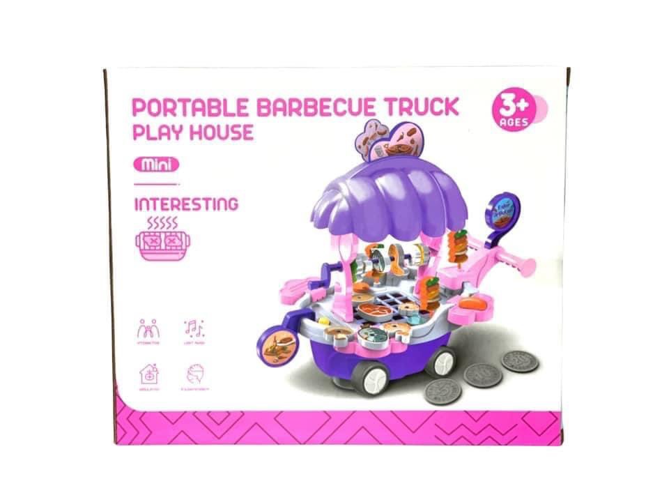 Đồ chơi xe đẩy bán hàng đồ nướng bbq 38 pcs 🥓🥩🥒