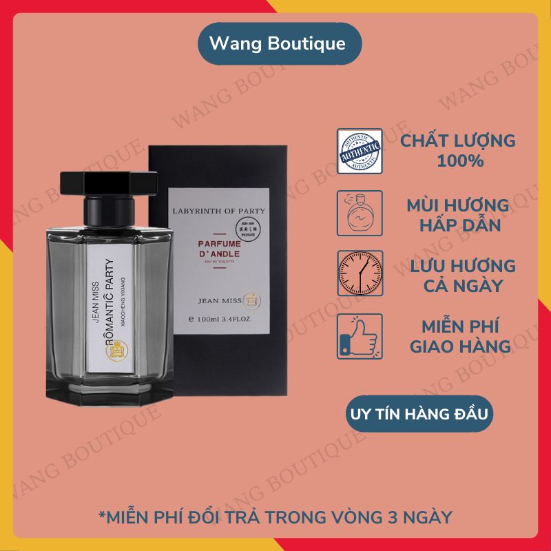 Flashsale_23-24/07_FreeshipMax_Nước Hoa Nam Romantic Party 100ml Thơm Lâu 12h Hương Thơm Sang Trọng, Quyến Rũ dành cho phái mạnh Dầu Thơm nam