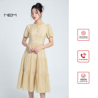 Đầm công sở NEM Fashion tay ngắn D40602