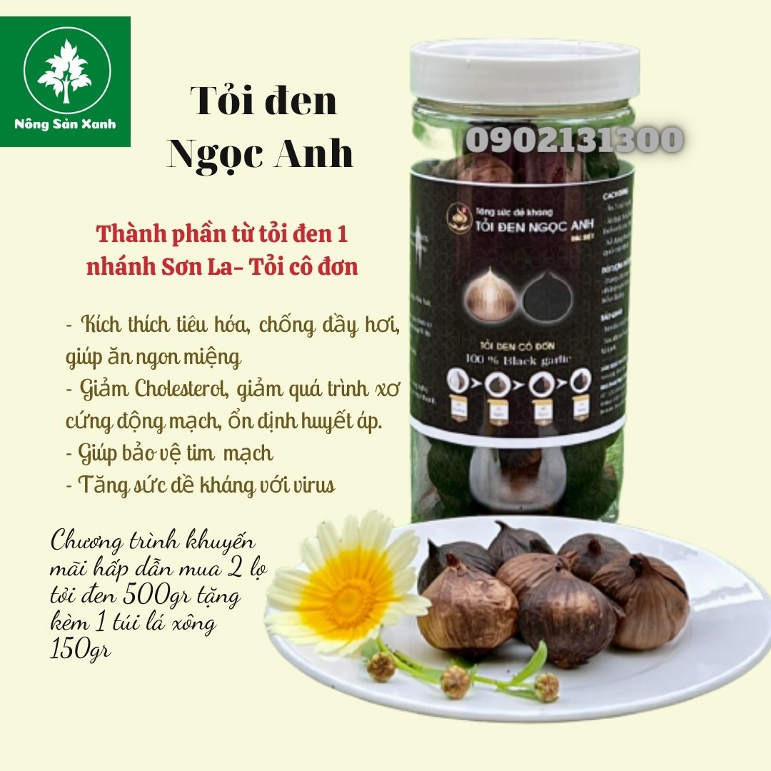 Hộp tỏi đen sơn la 500gr