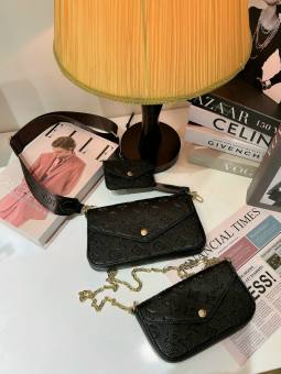set 3 lv mẫu mới, túi xách đeo chéo nữ 2 dây đeo