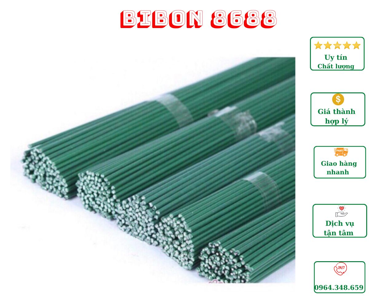 100 cành kẽm cắm hoa sáp,hoa giấy dài 40cm