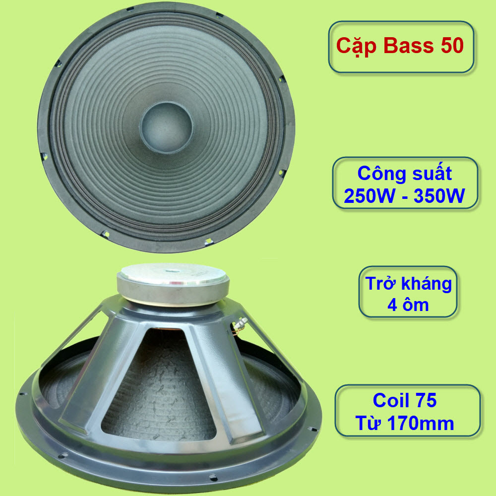 Loa bass 50 loa bass 5 tấc chuyên cho loa kéo250w - 350w 4ohm