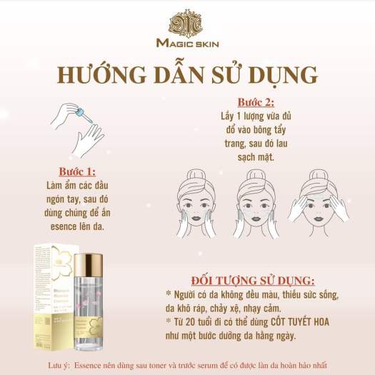 Cốt Tuyết Hoa Magic Skin 👍 Essence cấp ẩm  Blossom Blemish Essence 👍 Chiết xuấ hoa anh đào ✔ CHÍNH HÃNG