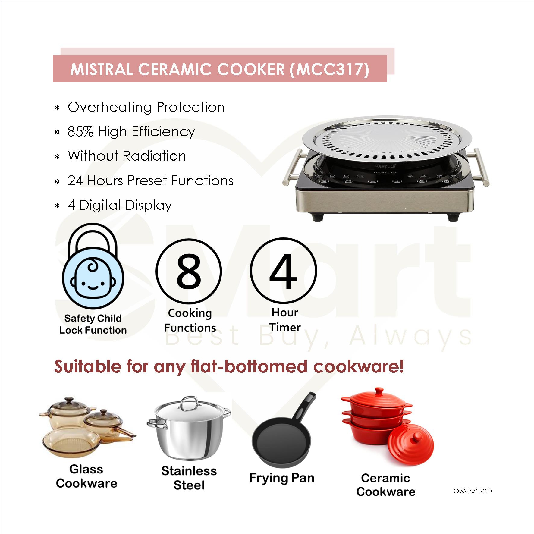 mistral ceramic cooker 2000w mcc317