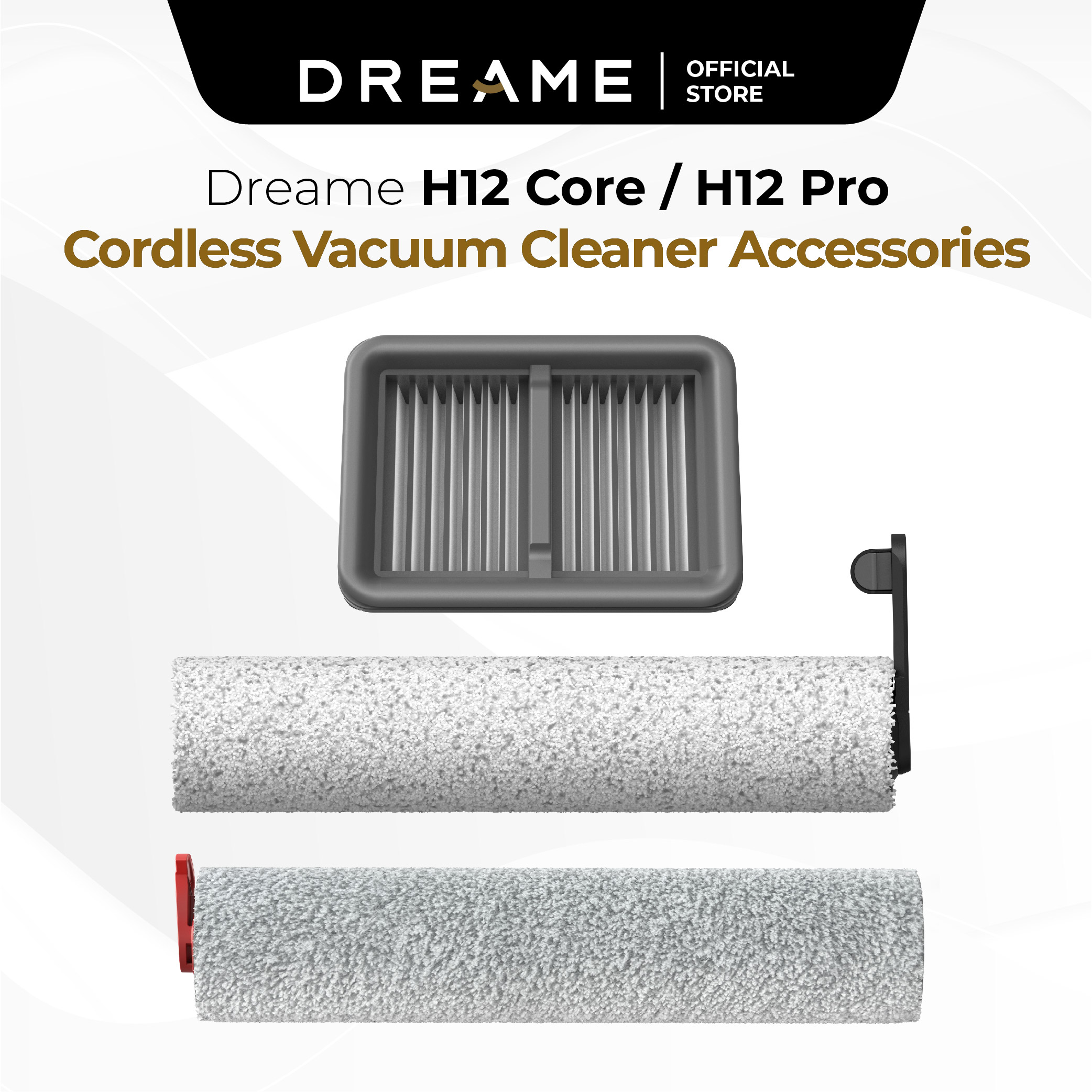 For Dreame H12 Pro Main Roller Brush Filter Parts Vacuum Cleaner
