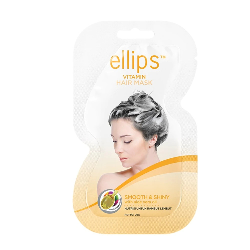 Kem ủ tóc giúp tóc mềm mượt óng ả Ellips Vitamin Hair Mask Smooth & Shiny 20g