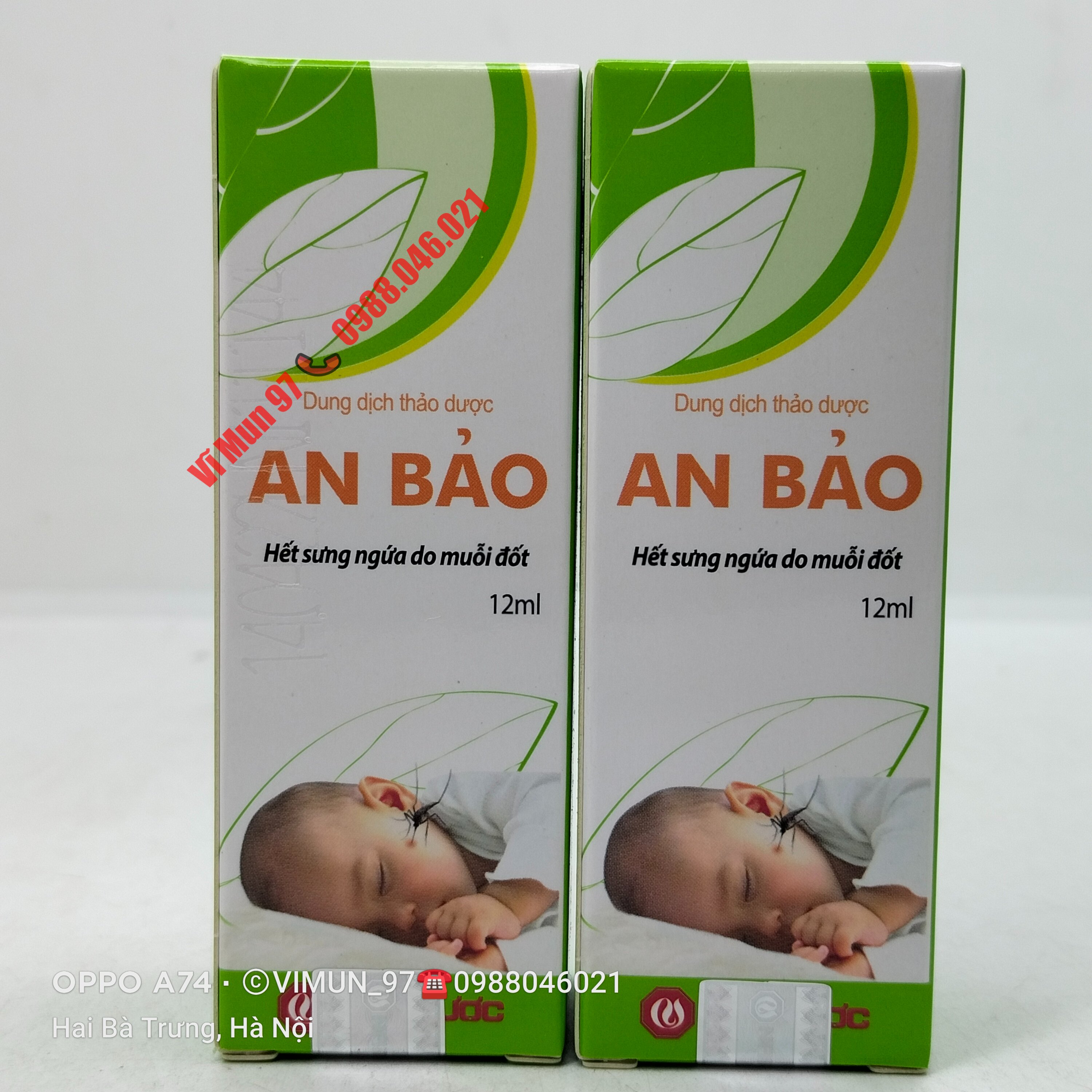 Dung dịch thảo dược bôi muỗi AN BẢO chai 12ml