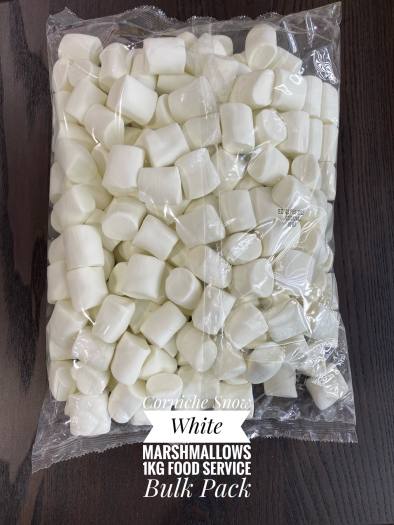 Kẹo Xốp Marshmallows 1kg( hạt to) làm kẹo nougat, nướng...