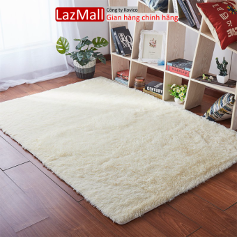 Thảm Lông Xù Trải Sàn Phòng Khách Màu Trắng, Thảm Lông Xù Màu Trắng, Thảm Trải Sàn, Thảm Trải Sàn Giá Rẻ, Thảm Trải Sàn Phòng Khách KT 160x200cm  Sunzin - Dìu Giấc Yêu Thương