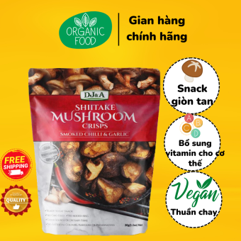 Nấm hương sấy giòn vị tỏi ớt DJ&A 65g hấp dẫn -  NHẬP KHẨU ÚC - Nấm hương giòn tan