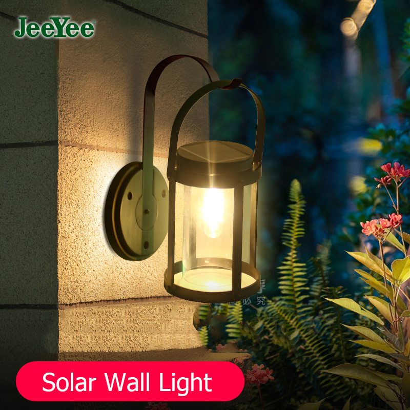 Đèn Tường LED Năng Lượng Mặt Trời Ngoài Trời, Ngoài Trời Đèn Năng Lượng Mặt Trời, Không Thấm Nước Năng Lượng Mặt Trời Powered Vườn Treo Đèn Lồng Cho Sân Vườn