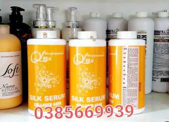 Phủ lụa cam collagen Nano silk QL8X pha hóa chất uốn duỗi nhuộm siêu bóng mượt tóc cho salon 1000ml..0385669939 CÔNG DỤNG: