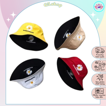 💥 GIÁ RẺ 💥 Mũ Bucket 2 Mặt Nón Tai Bèo 2 Mặt Chất Vải Kaki Mịn Form Chuẩn Đẹp [ N HOA CÚC 2 MẶT ]