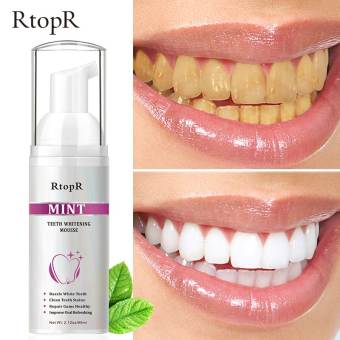 RtopR Bọt Tẩy Trắng Răng Làm Sạch Răng Khử Mùi Hôi Miệng Mousse Teeth Whitening Clean Teeth 60ml