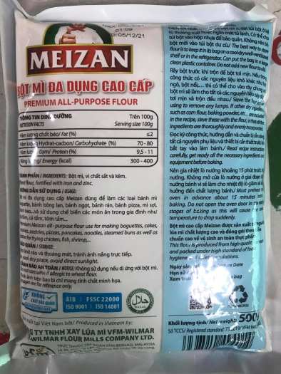 Meizan bột mì đa dụng cao cấp, gói 500g, bột làm bánh ngon từ lúa mì Úc thượng hạng, không chất bảo quản, HSD còn nhiều | Tạp hóa Ánh Thảo