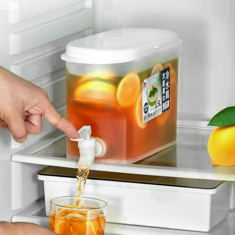 Bình đựng nước để tủ lạnh có vòi thông minh 3.5 lít, bình nước tủ lạnh, bình nước chịu nhiệt an toàn, bình đựng nước ép hoa quả