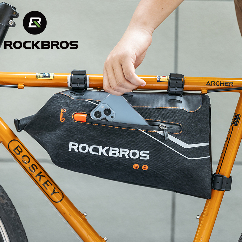 ROCKBROS Túi Khung Xe Đạp Túi Xe Đạp Leo Núi Dung Tích Lớn 3.5 L Chống Nước Túi Đựng Xe Đạp Đường Trường Di Động Phụ Kiện Xe Đạp