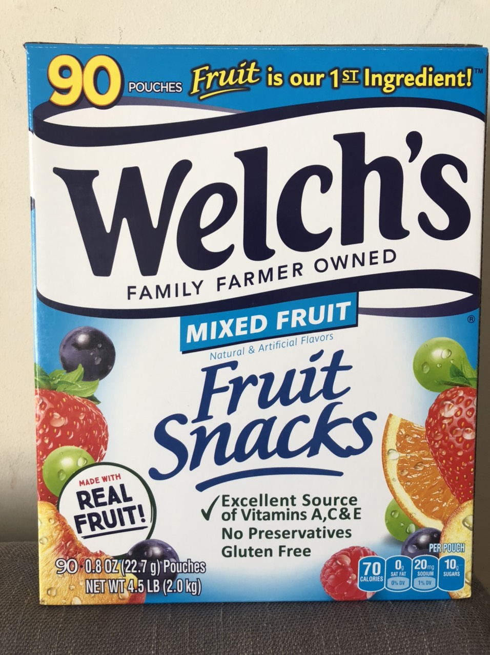 Kẹo Dẻo Trái Cây Welch's Fruit Snacks 90 gói - Hàng Mỹ