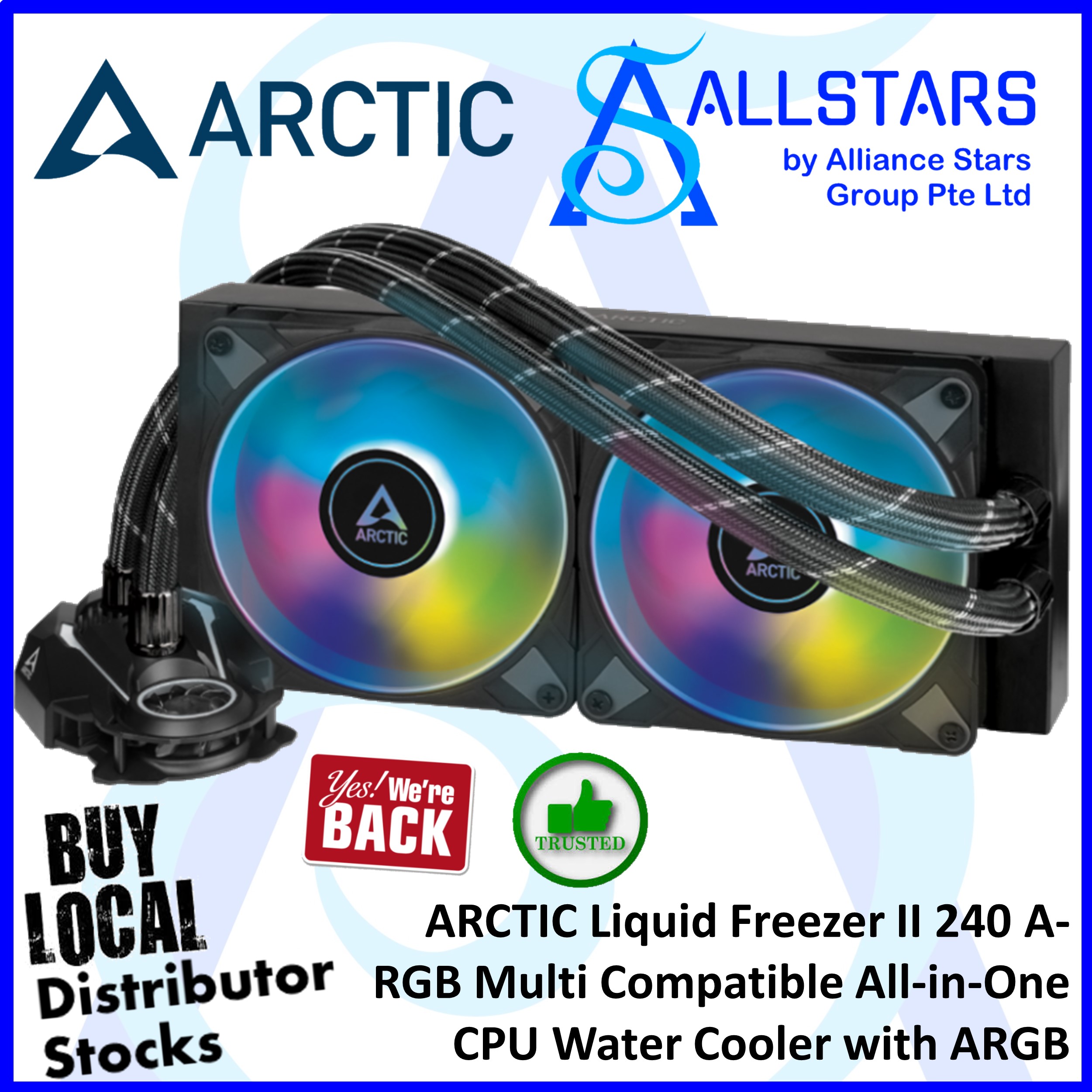ARCTIC Liquid Freezer II 240 A-RGB - Multi-Compatible All-in-one CPU  ACFRE00093A