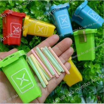 kẹo tăm lạnh vị trái cây hình thùng rác